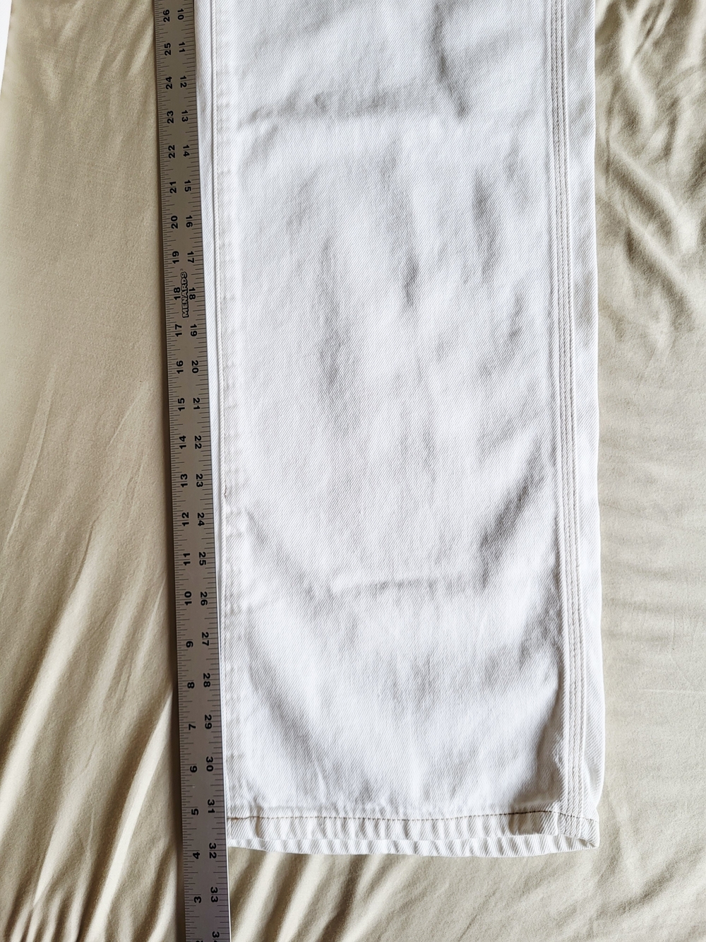 NWT Joe's Jeans The Baggy Carpenter Pant Sz 28 Milk Off White Wide Straight $228 - Picture 11 of 12